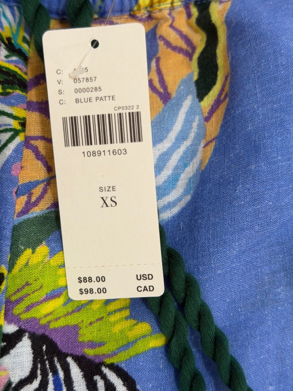 NWT Anthropologie Celandine x Sarah Gordon Linen Blend Wide-Leg Pants Blue XS - Picture 11 of 12